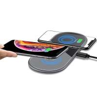 Office Desktop Dual Wireless Charging Pad For Apple Devices