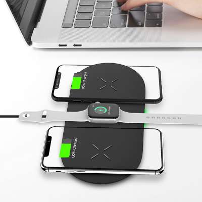 Portable Smart Phone Charger 3-in-1 Wireless Charger Pad Fast Wireless Charging 10W 7.5W 5W